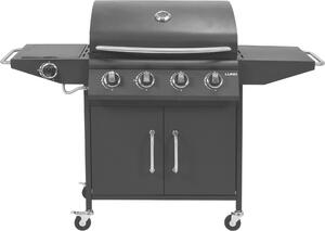 Grill a gas 16kW, 4+1 bruciatori, acciaio 148 x 52 x 106 cm