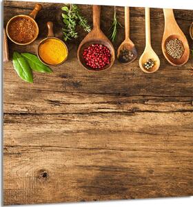 PIATTO IN VETRO PER CUCINA 60x65 Spezie