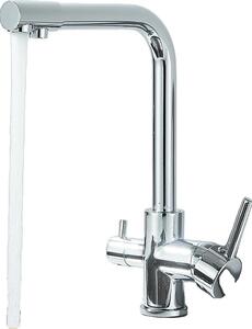 Rubinetto da cucina, superficie cromata, alimentazione acqua calda e fredda, cromo