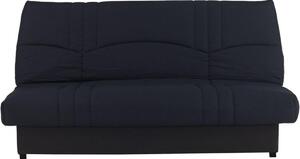 Divano letto a poltrona - 3 posti - Tessuto nero - 190 x 90 x 92 cm - PIXIE