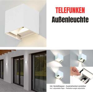 Applique da esterno a LED Lampada da esterno in metallo IP44 4000K 7W Bianco Telefunken