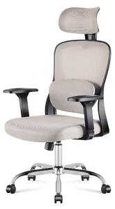 MARK ADLER Manager 3.2 | Sedia da ufficio ergonomica con supporto lombare e poggiatesta regolabile | Grigio