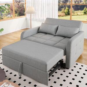 Divano letto a due posti, dimensioni 127x75x94 cm, divano trasformabile in letto con funzione notte, schienale regolabile, superficie di riposo 180x110 cm, ideale per piccoli appartamenti