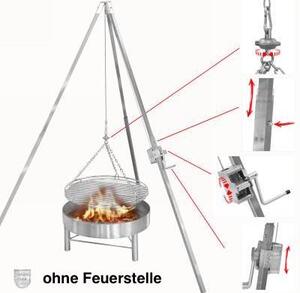 Barbecue girevole in acciaio inox / barbecue a tre gambe Ø60x170cm
