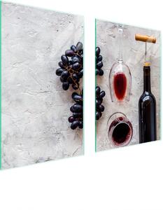 Piatto Di Protezione In Vetro Per Cucina 65X52 Vino