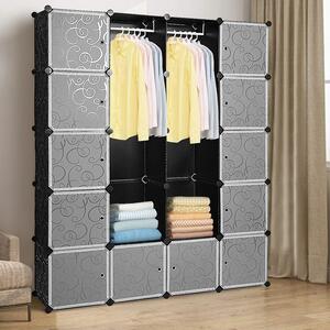 Yakimz guardaroba armadi per bambini scaffale bagno scarpiera fai da te armadio stabile 20 cubi bianco