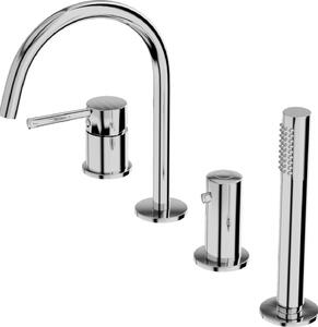 Lavita Orion Rubinetto per vasca da bagno a 4 fori in cromo | Miscelatore per vasca | Rubinetto per bagno Rubinetto dal design lussuoso