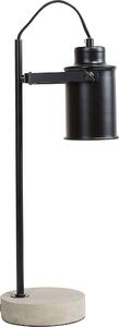 BELIANI Lampada da ufficio in metallo nero 37 cm base in cemento paralume regolabile cavo con interruttore look industriale