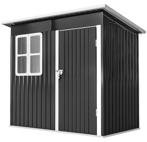 Casetta da giardino Outsunny da 2,55 m², con tetto a una falda, 221 x 133 x 190/173 cm