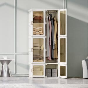 Armadio ProximaX, armadio 69 x 170 x 50 cm (L x A x P), facile da montare, armadio multiuso pieghevole con ante magnetiche, armadio per soggiorno camera da letto