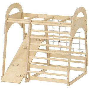 AIYAPLAY Struttura da arrampicata Montessori 6 in 1 in legno per interni con scivolo