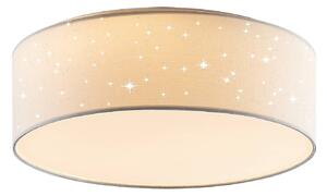 Lindby Lampada a soffitto LED Ellamina, 40 cm, bianco, tessuto