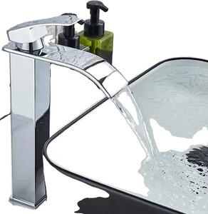 Rubinetto per lavabo, a soffitto, monocomando, stile contemporaneo, cromo alto