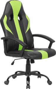 BELIANI Sedia da ufficio in verde e nera, girevole, design moderno