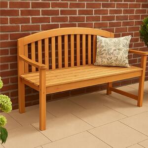 Elegante panchina da giardino a 2 posti in legno Perfetta per giardino, terrazza e balcone