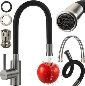 Rubinetto da cucina con bocca flessibile - Acciaio inossidabile