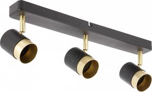 Plafoniera tripla rotonda nera ORIO 3x50W GU10 250V IP20 OS-ORI-3GU10-10