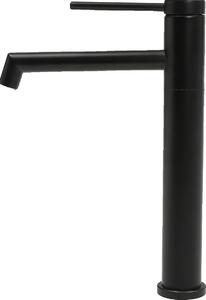 Rubinetto per lavabo, elegante design nero, funzione di miscelazione per acqua calda e fredda, nero, G3/8