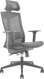Sedia da ufficio ergonomica con ruote e supporto lombare Sedia girevole regolabile in altezza Funzione di inclinazione dello schienale Sedia da scrivania con capacità di carico fino a 150 kg