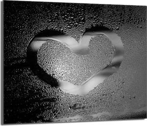 Piastra copri fornelli 60x52 Piastra copri piano cottura in Vetroceramica alzatina in vetro tagliere decorativo, cuore argento