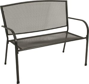 Panca da giardino DEGAMO Panca in metallo Panca da parco Panca CLASSIC 2 posti 110cm, lamiera stirata antracite