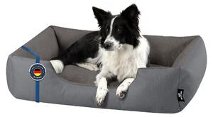 BedDog letto per cani ZARA cuscino per cani con rivestimento lavabile cestino per cani divano per cani, STEEL-GREY (grigio),(XL) circa 100x85x23cm