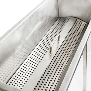 Griglia Mangal 80x34 cm in acciaio inossidabile da 2 mm per shashlik, barbecue a carbonella, griglia da tavolo