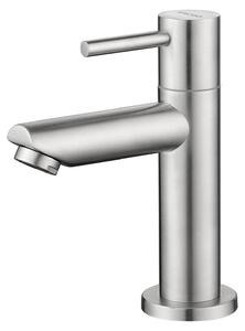 Rubinetto per lavabo acqua fredda - Cromato - Con tubo di alimentazione - Altezza 93,4 mm