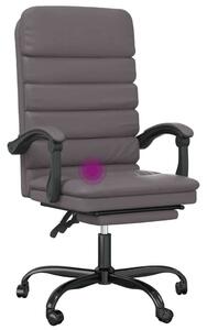 Sedia da ufficio con funzione massaggio Similcuoio grigia