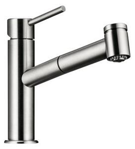 Kludi Steel 2, miscelatore per lavabo, acciaio inox, alta pressione