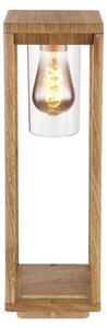 Lampada da parete, alluminio con aspetto legno, altezza 50 cm