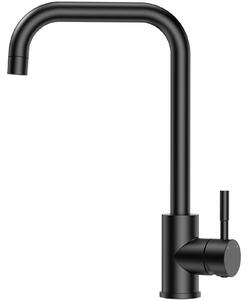 Rubinetto cucina miscelatore - 360 gradi girevole - Cartuccia in Vetroceramica - Nero - Bocca alta