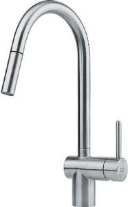 Franke Leda Neo - Miscelatore per lavello FC 0047 con bocca estraibile, acciaio inox 115.0590.047