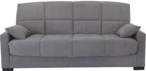 Divano letto 3 posti - Grigio chiaro - Materasso 14 cm - 130 x 190 cm - MEGAN