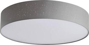 Lindby Plafoniera LED Ellamina, 60 cm, grigio chiaro, tessuto