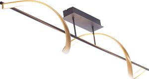 Paul Neuhaus Q - Design Smart Plafoniera I Lampada da soffitto I Lampada I Luce Grigio Scuro con Oro I Ottone incl. LED dimmerabile in Kelvin - Marianne Dimmer I Dimmerabile I Soggiorno I Camera da letto - Alumini