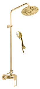 Slezák-RAV Rubinetto doccia NIL con soffione e doccetta - oro - lucido, Colore: ORO - lucido, Finitura superficiale: PVD, Dimensioni: 150 mm
