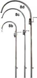 Griglia a forca modello Rondo altezza 150cm in acciaio inox