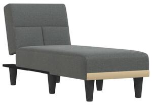 VidaXL Chaise longue Grigio scuro Tessuto