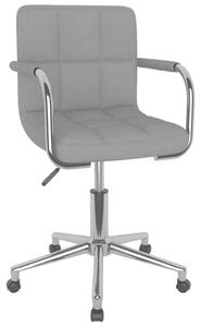 VidaXL Sedia da ufficio girevole in tessuto grigio chiaro