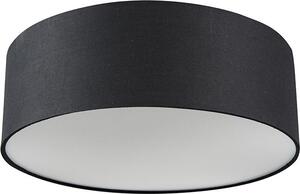 Lampada da soffitto nera da 30 cm con LED Drum LED