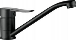 Miscelatore da cucina moderno nero Madera - miscelatore monocomando, bocca mobile, design silenzioso