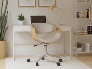 Sedia girevole di design ENIGER - beige / rovere