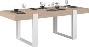 Tavolo da pranzo - LOFT - Rettangolare - Rovere / Bianco - 8 posti - 223,9 x 93 x 78,6 cm - PARISOT