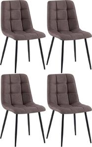 Confortevole sedia da pranzo - Sala da pranzo - Look moderno, ottimo comfort di seduta, protezione del pavimento. Colore: marrone