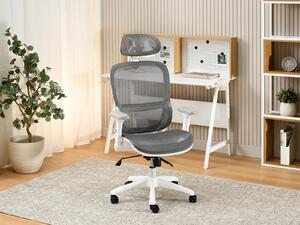 Sedia girevole RIONA - grigio / bianco