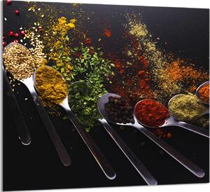 PIATTO IN VETRO PER CUCINA 65x60 Spezie