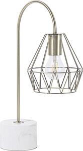 BELIANI Lampada da tavolo in metallo dorato 50 cm paralume aspetto diamante base lampadina aspetto marmo cavo con interruttore design moderno