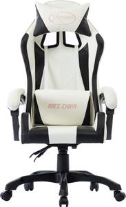 Sedia da Gaming Nera in Pelle finta