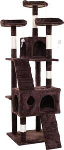 Albero tiragraffi Albero tiragraffi per gatti Albero tiragraffi per gatti 170 cm Albero da arrampicata Albero da gioco Marrone